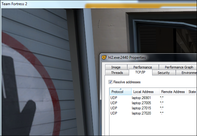 Team Fortress 2 Using UDP